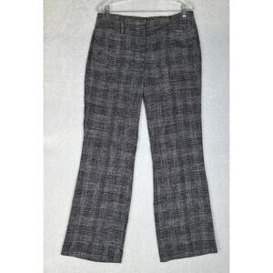 7th Avenue New York & Company Plaid Dress Pants Silver Gray Black Women’s 10 Ave
